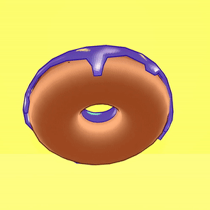 A low poly Donut I made while studying blender