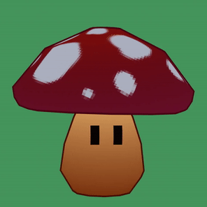 A low poly Mushroom I made while studying Blender